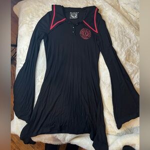 KillStar Hex Dress Goth Black Long Sleeve